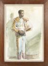 <span class='ref_item'>3 -</span>  <span class="description">RAMÓN GAYA (1910-2005) Pintor murciano TORERO Óleo sobre cartulina 60,5 cm.x45 cm.</span>  