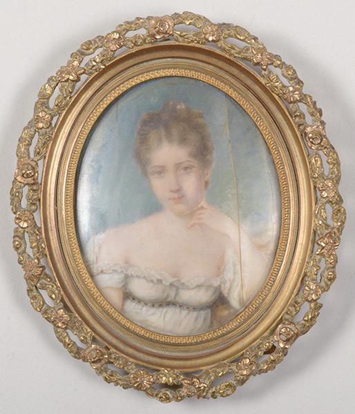 Miniatura en marfil, finales siglo XIX.