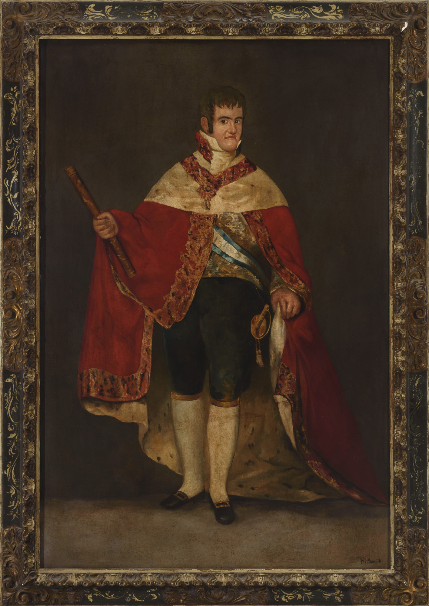 Fernando VII con manto real 