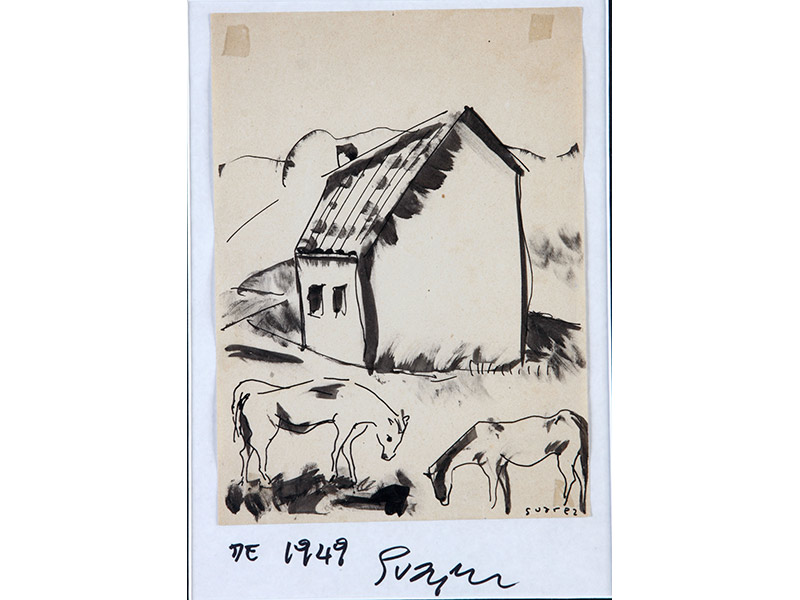 Paisaje con caballos, 1949.