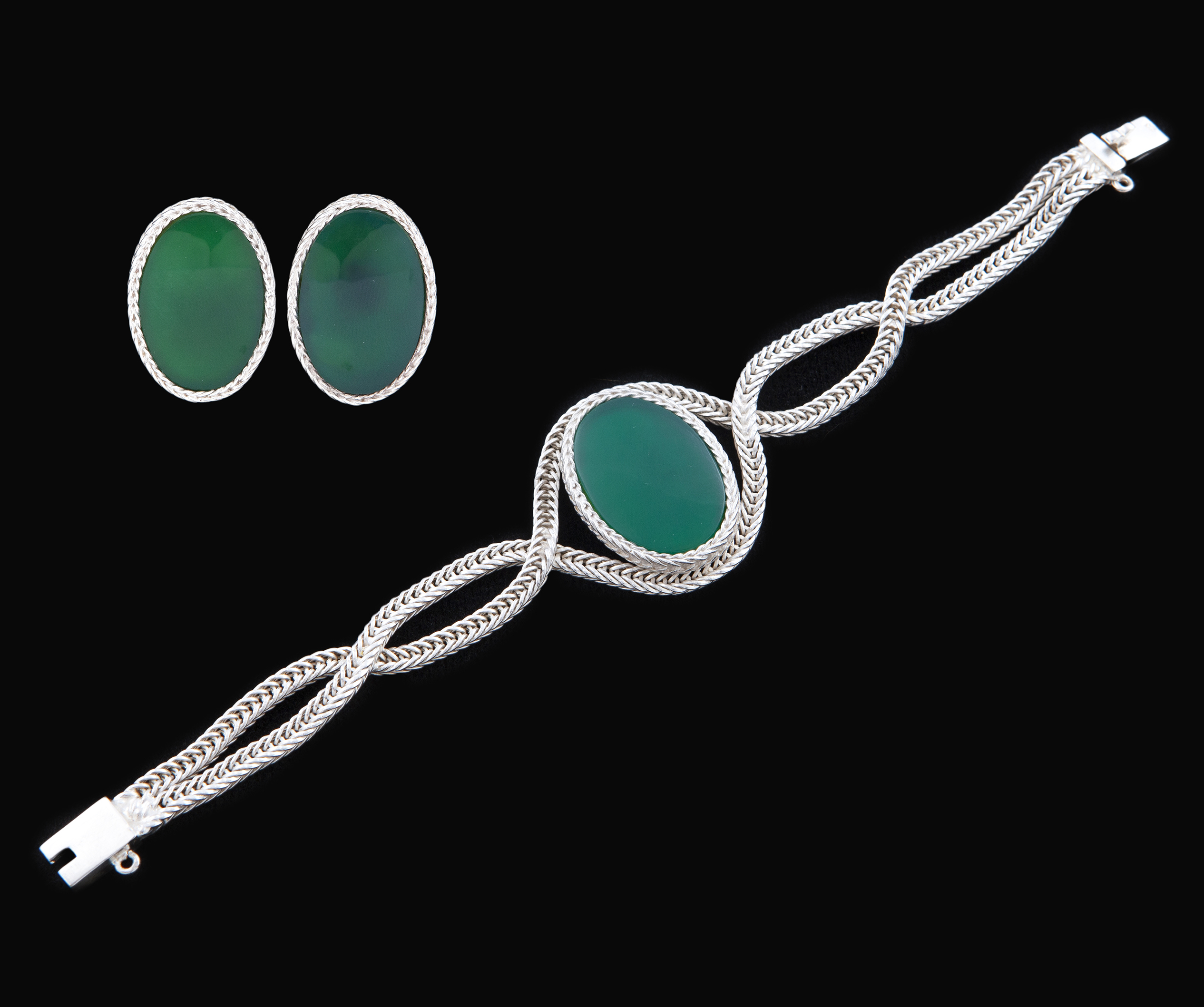 Pulsera y pendientes