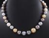 <span class='ref_item'>38 -</span> <span class="object_title">COLLAR ARLEQUÍN</span>  <p><span class="technical_description">De una vuelta, formado por perlas australianas, de Tahití y golden, calibradas entre 11 y 15.5 mm., con cierre de oro blanco tipo reasa. Largo total 45 cms.</span><br>Peso: <span class="PESO_HCES1">99,20</span> <span class="PESOUMED_HCES1">gr.</span><br></p>