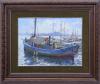 <span class='ref_item'>21 -</span> <span class="object_title">PUERTO DE MALLORCA, 1983</span>   <p><span class="technique_material">Óleo sobre tabla</span><br><span class="technical_description">Escena marítima en la que son representadas cuatro embarcaciones amarradas en el puerto. <br/>Inscripción en el reverso: "Palma 83". Firmado y fechado en el ángulo inferior derecho "SALAS, 83"<br/>Con marco de madera teñida y paspartú<br/>Sin marco 46 x 60cm. 78 x 93 con marco</span><br></p>