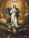 <span class='ref_item'>14 -</span> <span class="object_title">INMACULADA CONCEPCIÓN, ESCUELA ITALIANA S. XVIII</span>   <p><span class="technique_material">Óleo sobre lienzo</span><br><span class="technical_description">Imagen clásica de la Virgen Inmaculada en el que puede verse una apertura celestial sobre una representación de la Jerusalén Celeste, donde el Espíritu Santo y un grupo de ángeles rodean la figura de la Virgen.<br/>Sin enmarcar. Se encuentra en buen estado de conservación con ligeros desperfectos. Reentelado. <br/>Medidas: 193 x 140cm</span><br></p>