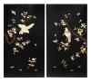 <span class='ref_item'>2 -</span> <span class="object_title">PAREJA DE PLACAS ORIENTALES, SIGLO XIX</span>   <p><span class="technique_material">En madera lacada en negro </span><br><span class="technical_description">Decoradas con motivo de ramas florales y aves en relieve realizadas con placas en marfil tallado.<br/>Ligeros deterioros</span><br><span class="ALTO_HCES1">92 </span><span class="ALTOUMED_HCES1">cm.</span>x<span class="ANCHO_HCES1">48 </span><span class="ANCHOUMED_HCES1">cm.</span></p>
