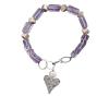 <span class='ref_item'>94 -</span> <span class="object_title">PULSERA EN METAL Y PIEDRAS DE COLOR</span>  <p><span class="technical_description">Pulsera realizada con varias piezas de resina morada intercaladas con piezas de metal.</span><br>Peso: <span class="PESO_HCES1">15</span> <span class="PESOUMED_HCES1">gr.</span><br></p>