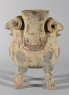 <span class='ref_item'>12 -</span> <span class="object_title">JARRÓN ZOOMORFO, SIGUIENDO MODELOS DE LA DINASTÍA HAN</span> <span class="technique_material">Terracota policromada </span> <span class="ALTO_HCES1">36,50 </span><span class="ALTOUMED_HCES1">cm.</span>x<span class="ANCHO_HCES1">27 </span><span class="ANCHOUMED_HCES1">cm.</span>x<span class="GRUESO_HCES1">13 </span><span class="GRUESOUMED_HCES1">cm.</span>  <p><span class="object_title">JARRÓN ZOOMORFO, SIGUIENDO MODELOS DE LA DINASTÍA HAN</span><br><span class="technique_material">Terracota policromada </span><br><span class="technical_description">Decorado con dos cabezas de macho cabrío a ambos lados de la boca. </span><br><span class="ALTO_HCES1">36,50 </span><span class="ALTOUMED_HCES1">cm.</span>x<span class="ANCHO_HCES1">27 </span><span class="ANCHOUMED_HCES1">cm.</span>x<span class="GRUESO_HCES1">13 </span><span class="GRUESOUMED_HCES1">cm.</span></p>