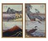 <span class='ref_item'>107 -</span> <span class="object_title">PAREJA DE VISTAS DEL MONTE FUJI</span>   <p><span class="author">KATSUSHIKA HOKUSAI (Edo, Japón, 1760 -  Tokyo, Japón, 1849)</span> <br><span class="technique_material">Bordado</span><br><span class="technical_description">Pareja de dos cuadros bordados en seda según diseño del maestro japonés. Pertenecen a la serie de 36 vistas del Monte Fuji. <br/>Enmarcados<br/>Medidas: 49 x 29cm sin marco</span><br></p>