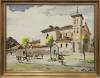 <span class='ref_item'>55 -</span> <span class="object_title">IGLESIA DE PUEBLO CON PERSONAJES EN LA PLAZA DEL PUEBLO</span>   <p><span class="author">RICARDO SACRISTÁN ARRIETA (Vitoria, 1921 - Bilbao, 1980)</span> <br><span class="technique_material">Acuarela</span><br><span class="technical_description">Firmado en el ángulo inferior derecho.<br/>Con marco dorado.<br/>Medidas: 54,5 x 70cm enmarcado. 48 x 64cm sin enmarcar.</span><br></p>