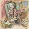 <span class='ref_item'>6 -</span> <span class="description">ANCIANA LEYENDO </span>  <p><span class="description">JOSÉ PICÓ MITJANS (Madrid, 1904 - 1991) <br>Témpera sobre papel de 32 x 32 cm.<br>Firmado en el ángulo inferior derecho.<br>Con marco de madera dorado.<br>61 cm.x51 cm.</span></p>