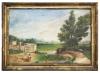 <span class='ref_item'>32 -</span> <span class="object_title">PAISAJE CON CAMPESINA Y GALLINAS, 1878</span>   <p><span class="author">ESCUELA EUROPEA S.XIX</span> <br><span class="technique_material">Óleo sobre cartón</span><br><span class="technical_description">Firmado y fechado "K=1878".<br/>Con marco de madera dorado. Con desperfectos y roturas<br/>Medidas: 27 x 38cm con marco. 23 x 33cm sin marco</span><br></p>