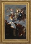 <span class='ref_item'>8 -</span> <span class="object_title">LA ASUNCIÓN DE LA VIRGEN, S.XIX. COPIA DE LA OBRA ORIGINAL DE JUAN MARTÍN CABEZALERO (1634-1673)</span>   <p><span class="technique_material">Óleo sobre lienzo</span><br><span class="technical_description">Copia del cuadro original del Museo del Prado perteneciente al pintor Juan Martín Cabezalero. Representación de la Asunción de la Virgen María siguiendo los modelos iconográficos de la pintura barroca española. Reproducción realizada por un copista autorizado. <br/>Firma ilegible en el ángulo inferior derecho. <br/>Enmarcado en madera dorada y tallada. Con pequeño desperfecto.<br/>Medidas: 150 x 105cm con marco.</span><br></p>