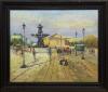 <span class='ref_item'>7 -</span> <span class="object_title">PLACE DE LA CONCORDE, PARÍS</span>   <p><span class="author">SANTIAGO DÍAZ SANTOS (Madrid, 1940)</span> <br><span class="technique_material">Óleo sobre lienzo</span><br><span class="technical_description">Firmado en el ángulo inferior derecho. Titulado al dorso.<br/>Enmarcado<br/>Medidas: 75 x 88cm con marco. 60 x 73cm sin marco<br/>Marco con ligeros desperfectos.</span><br></p>