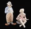 <span class='ref_item'>198 -</span> <span class="object_title">DOS FIGURAS DE PORCELANA S.XX</span>   <p><span class="technique_material">Porcelana </span><br><span class="technical_description">Una de ellas en forma de payaso de la manufactura clean, la otra representando a una bailarina de porcelana de D´avila. <br/>Marcas en la base. <br/>16.5 cm la bailarina. </span><br><span class="ALTO_HCES1">23 </span><span class="ALTOUMED_HCES1">cm.</span></p>
