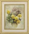 <span class='ref_item'>110 -</span> <span class="object_title">JARRÓN CON FLORES AMARILLAS Y HORTENSIAS</span>   <p><span class="author">CARLOS LAHARRAGUE RODRÍGUEZ-BAUZÁ (Madrid, 1936)</span> <br><span class="technique_material">Óleo sobre táblex</span><br><span class="technical_description">Firmado en el ángulo inferior izquierdo. <br/>Con marco de madera parcialmente dorado.<br/>Medidas: 28 x 24cm con marco. 21,5 x 17,5cm sin marco</span><br></p>