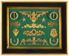 <span class='ref_item'>50 -</span> <span class="object_title">CONJUNTO DE APLICACIONES </span>   <p><span class="technique_material">Bronce</span><br><span class="technical_description">Realizados en bronce con distintos motivos y medidas. Enmarcados sobre fondo de fieltro verde. </span><br><span class="ALTO_HCES1">40,50 </span><span class="ALTOUMED_HCES1">cm.</span>x<span class="ANCHO_HCES1">49 </span><span class="ANCHOUMED_HCES1">cm.</span></p>