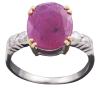 <span class='ref_item'>228 -</span> <span class="object_title">SORTIJA CON RUBÍ CENTRAL ACOMPAÑADO POR DOS DIAMANTES A CADA LADO EN ORO BICOLOR DE 18 KT</span>  <p><span class="technical_description">Sortija con rubí central de aprox. 3,4 ct. acompañado de dos brillantes a cada lado de peso total aprox.0,20 ct en oro bicolor de 18 kt.<br/>Medida Sortija: 12</span><br>Peso: <span class="PESO_HCES1">5,30</span> <span class="PESOUMED_HCES1">gr.</span><br></p>
