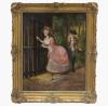<span class='ref_item'>17 -</span> <span class="description">GALANTE CON DAMA </span>  <p><span class="description">CARLOS ALONSO PEREZ (Zaragoza, 1881 - 1914) <br>Óleo sobre lienzo<br>Firmado en el ángulo inferior derecho.<br>Con marco de madera dorado. <br>67 cm.x51 cm.</span></p>