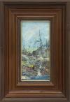 <span class='ref_item'>162 -</span> <span class="object_title">PAISAJE DE BOSQUE ABSTRACTO </span>   <p><span class="author">ESCUELA ESPAÑOLA  </span> <br><span class="technique_material">Óleo sobre tabla</span><br><span class="technical_description">17 x 8 cm la tabla.<br/>Con marco de madera tallada.</span><br><span class="ALTO_HCES1">28 </span><span class="ALTOUMED_HCES1">cm.</span>x<span class="ANCHO_HCES1">20 </span><span class="ANCHOUMED_HCES1">cm.</span></p>