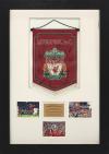 <span class='ref_item'>114 -</span> <span class="object_title">BANDERÍN LIVERPOOL F.C CHAMPIONS TEMPORADA 2005</span>   <p><span class="technique_material">Banderín </span><br><span class="technical_description">Firmado por los jugadores de dicho equipo. <br/>Con placa conmemorativa y tres fotografias recogiendo la copa. <br/>Enmarcado.</span><br><span class="ALTO_HCES1">96 </span><span class="ALTOUMED_HCES1">cm.</span>x<span class="ANCHO_HCES1">69 </span><span class="ANCHOUMED_HCES1">cm.</span></p>