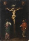<span class='ref_item'>2 -</span> <span class="object_title">CRISTO CRUCIFICADO</span>   <p><span class="author">ESCUELA ESPAÑOLA, S.XVIII  </span> <br><span class="technique_material">Óleo sobre tabla</span><br><span class="technical_description">Muestra el momento de la Pasión de Cristo crucificado, junto a la Virgen María y San Juan. En la parte superior aparece el sol y la luna.<br/>Craquelado y faltas de policromía en los bordes</span><br><span class="ALTO_HCES1">58 </span><span class="ALTOUMED_HCES1">cm.</span>x<span class="ANCHO_HCES1">42 </span><span class="ANCHOUMED_HCES1">cm.</span></p>