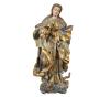 <span class='ref_item'>76 -</span> <span class="object_title">VIRGEN INMACULADA </span>   <p><span class="author">ESCUELA CASTELLANA S.XVIII</span> <br><span class="technique_material">Madera</span><br><span class="technical_description">Virgen Inmaculada de madera tallada, policromada y parcialmente dorada, policromía de época.<br/>Destaca el trabajo de estofado y esgrafiado en los paños. <br/>Longitud: 104cm</span><br></p>