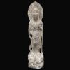 <span class='ref_item'>144 -</span> <span class="description">FIGURA DE GUANYIN </span>  <p><span class="description">Piedra de basalto Figura de Guanyin realizada en piedra de basalto finamente tallada, representando una Guanyin portando una flor de loto y un recipiente en las manos sobre una base igualmente tallada en basalto con decoración de nubes. Ligero desperfecto en la parte superior. 65 cm.</span></p>