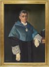<span class='ref_item'>2 -</span> <span class="description">RETRATO DE EDUARDO JULIÁ MARTÍNEZ </span>  <p><span class="description">ALBERTO DUCE (Zaragoza, 1915-2003) <br>Óleo sobre lienzo<br>Con la indumentaria correspondiente a un magistrado.<br>FIrmado en el ángulo inferior izquierdo.<br>Presenta deterioros en el lienzo. <br>Enmarcado<br>110 cm.x80 cm.</span></p>