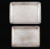 <span class='ref_item'>275 -</span> <span class="object_title">PAREJA DE BANDEJAS DE PLATA</span>  <p><span class="technical_description">Pareja de bandejas de plata una de ellas con alero encintado y la otra con alero gallonado.</span><br>Peso: <span class="PESO_HCES1">521,50</span> <span class="PESOUMED_HCES1">gr.</span><br></p>