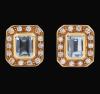 <span class='ref_item'>71 -</span> <span class="object_title">PENDIENTES EN ORO 18 KT DIAMANTES Y AGUAMARINAS </span>  <p><span class="technical_description">Pareja de pendientes realizados en oro de 18 de forma cuadrada con aguamarinas centrales de 2.20 ct cada una y orla de diamantes talla brillante. <br/>Peso total aproximado de los diamantes 0.84 ct. <br/>Cierre omega. </span><br>Peso: <span class="PESO_HCES1">11</span> <span class="PESOUMED_HCES1">gr.</span><br></p>