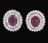 <span class='ref_item'>31 -</span> <span class="object_title">PENDIENTES EN ORO 18 KT DIAMANTES Y RUBIS </span>  <p><span class="technical_description">Pendientes en oro 18 kt con un rubí central talla oval engastado en garras con un peso total aproximado de 2.80 ct y doble orla de brillantes con un peso total aproximado de 1.30ct. <br/>Cierre omega.</span><br>Peso: <span class="PESO_HCES1">7,80</span> <span class="PESOUMED_HCES1">gr.</span><br></p>