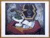 <span class='ref_item'>150 -</span> <span class="object_title">BODEGÓN CON GUITARRA</span>   <p><span class="author">ISMAEL GONZÁLEZ DE LA SERNA (Guadix, Granada, 1898-París 1968)  </span> <br><span class="technique_material">Litografía</span><br><span class="technical_description">Firmado en plancha en el lateral derecho. Numerado a lápiz 108/125 ejemplares. Con sello del artista en el ángulo inferior izquierdo. <br/>Enmarcado con metacrilato.<br/>Medidas: 52 x 62 cm la huella. 61 x 78cm con marco<br/>Estimación de mercado: 300-350&euro;</span><br></p>