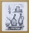 <span class='ref_item'>129 -</span> <span class="object_title">INTERIOR CON PORRÓN Y JARRA </span>   <p><span class="author">BENJAMIN PALENCIA (Barrax, Albacete, 1894-Madrid 1980)  </span> <br><span class="technique_material">Tinta sobre papel</span><br><span class="technical_description">Tinta sobre papel. <br/>Firmado y fechado a tinta en 1973 en ángulo superior y en el lateral.<br/>34 x 35 cm el papel. <br/>Con certificado de D. Ramón Palencia, esta obra se encuentra registrada en el Archivo Benjamín Palencia con el número D019/73. <br/>Enmarcado con metacrilato. <br/> <br/> </span><br><span class="ALTO_HCES1">41 </span><span class="ALTOUMED_HCES1">cm.</span>x<span class="ANCHO_HCES1">36 </span><span class="ANCHOUMED_HCES1">cm.</span></p>