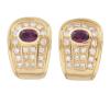 <span class='ref_item'>30 -</span> <span class="object_title">PENDIENTES EN ORO 18 KT CON RUBIES Y DIAMANTES</span>  <p><span class="technical_description">Pendientes realizados en oro 18 kt con cuerpo cuajado de diamante talla brillante engastados en grano y rubies talla oval engastados en cabujón, los rubies con un peso total aproximado de 0.80 ct. </span><br>Peso: <span class="PESO_HCES1">11,20</span> <span class="PESOUMED_HCES1">gr.</span><br></p>