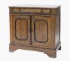 <span class='ref_item'>215 -</span> <span class="object_title">APARADOR FRANCÉS EN MADERA DE RAÍZ DE ABEDUL BARNIZADA</span>   <p><span class="technique_material">Abedul</span><br><span class="technical_description">Aparador francés, en madera de raíz de abedul barnizada, s.XVIII. Frente formado por cuerpo inferior de dos puertas con balda interior y superior con cajón. Presenta como única decoración molduras en madera ebonizada que resaltan sobre la superficie. Tiradores en madera torneada. Apoya sobre patas de perfiles recortados. </span><br><span class="ALTO_HCES1">110</span>x<span class="ANCHO_HCES1">54</span>x<span class="GRUESO_HCES1">117 </span><span class="GRUESOUMED_HCES1">cm.</span></p>