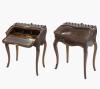 <span class='ref_item'>240 -</span> <span class="object_title">ESCRITORIO DE DAMA ESTILO LUIS XV</span>   <p><span class="technique_material">Madera</span><br><span class="technical_description">Escritorio de dama estilo Luis XV con marquetería y bronces aplicados. Con llave y cajón interior.</span><br><span class="ALTO_HCES1">90</span>x<span class="ANCHO_HCES1">40</span>x<span class="GRUESO_HCES1">63 </span><span class="GRUESOUMED_HCES1">cm.</span></p>