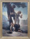 <span class='ref_item'>19 -</span> <span class="object_title">MUCHACHOS TREPANDO A UN ARBOL, COPIA DEL ORIGINAL DE FRANCISCO DE GOYA</span>   <p><span class="technique_material">Óleo sobre lienzo</span><br><span class="technical_description">En marco en madera dorada<br/>Medidas de lienzo 146 x 110 cm<br/>Copia realizada aproximadamente a finales del s. XIX</span><br></p>