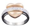 <span class='ref_item'>102 -</span> <span class="object_title">SORTIJA EN ORO BICOLOR DE 18KT Y DIAMANTES</span>  <p><span class="technical_description">Sortija realizada en oro de 18kt con un fondo en forma de corazón en oro rosa mate y sobre él una banda de diamantes en talla brillante con un peso total aprox de 0,25ct<br/>Medida Sortija: 15</span><br>Peso: <span class="PESO_HCES1">7,10</span> <span class="PESOUMED_HCES1">gr.</span><br></p>