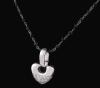 <span class='ref_item'>75 -</span> <span class="object_title">COLGANTE Y CADENA EN ORO DE 18KT, DIAMANTES Y ESPINELAS NEGRAS</span>  <p><span class="technical_description">Colgante realizado en oro de 18kt con forma de corazón y adornado en su parte inferior con pavé de diamantes con un peso total aprox de 0,32ct. <br/>Cadena compuesta por cuentas facetadas de espinelas negras.<br/>Longitud de la cadena: 22cm</span><br>Peso: <span class="PESO_HCES1">10,50</span> <span class="PESOUMED_HCES1">gr.</span><br></p>