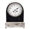 <span class='ref_item'>125 -</span> <span class="object_title">RELOJ DE REPETICIÓN DE MESA ART DECÓ, DE HORAS Y MEDIAS. PP S.XX</span>   <p><span class="technical_description">Con caja de metal esmaltado negro y mármol gris.<br/>Maquinaria París con sonería de horas y medias.<br/>Con péndulo. Sin llave</span><br><span class="ALTO_HCES1">30 </span><span class="ALTOUMED_HCES1">cm.</span>x<span class="ANCHO_HCES1">23 </span><span class="ANCHOUMED_HCES1">cm.</span>x<span class="GRUESO_HCES1">10 </span><span class="GRUESOUMED_HCES1">cm.</span></p>
