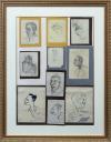 <span class='ref_item'>25 -</span> <span class="object_title">CONJUNTO DE DIEZ DIBUJOS 1946-1949</span>   <p><span class="author">RAMÓN LARROSA CLARAMUNT (Barcelona, 1910)  </span> <br><span class="technique_material">Tinta y lápiz sobre papel</span><br><span class="technical_description">Conjunto de diez dibujos del acuarelista y dibujante barcelonés Ramón Larrosa Claramunt. Realizados a lápiz y tinta sobre papel, adheridos a cartulina. Firmados a mano por el autor. Dos de ellos están además fechados.<br/>Enmarcados en marco de madera trabajada, parcialmente dorada y cristal. Medidas con marco: 98 x 76,5cm</span><br></p>