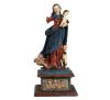 <span class='ref_item'>82 -</span> <span class="object_title">VIRGEN DE LA CARIDAD</span>   <p><span class="author">ESCUELA ESPAÑOLA, S.XVIII  </span> <br><span class="technique_material">Madera policromada</span><br><span class="technical_description">Talla que muestra la Virgen como la Caridad, acompañada por tres niños (frutos) y colocada sobre una peana con la representación de las almas del purgatorio. Conserva la policromía<br/>Presenta una grieta en la parte frontal.</span><br><span class="ALTO_HCES1">73 </span><span class="ALTOUMED_HCES1">cm.</span></p>