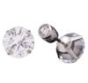 <span class='ref_item'>45 -</span> <span class="description">PENDIENTES CON CIRCONITAS EN METAL PLATEADO</span>  <p><span class="description">Pareja de pendientes realizados en metal plateado con grandes circonitas en talla brillante engastadas en garras con un peso total aprox de 6ct. En el cierre detalle de circonitas en talla brillante engastada en chatón con un peso total aprox de 0,12ct. Total peso aprox circonitas: 7,2ct<br>Cierre: Rosca<br>Peso: 2,70 gr.</span></p>