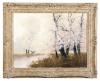 <span class='ref_item'>151 -</span> <span class="object_title">PAISAJE DE ARBOLEDA CON PATO SURCANDO EL AGUA </span>   <p><span class="author">JESZENICZE VINCENZ VON JANKOVICS (1820-1880)</span> <br><span class="technique_material">Óleo sobre lienzo</span><br><span class="technical_description">Firmado en el ángulo inferior derecho.<br/>Con marco de estilo Luis XV.<br/>Medidas: 61 x 81cm sin marco</span><br></p>