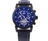 <span class='ref_item'>60 -</span> <span class="object_title">RELOJ DE CABALLERO LIGE. AUTOMÁTICO</span>  <p><span class="technical_description">Reloj de caballero en acero negro, correa de piel, automático, con carga por movimiento. Calendario día de la semana a las 9, día del mes a las 12 y número de mes a las 3. Resistente al agua. En funcionamiento. </span><br>Peso: <span class="PESO_HCES1">84</span> <span class="PESOUMED_HCES1">gr.</span><br></p>