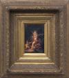 <span class='ref_item'>82 -</span> <span class="object_title">CUPIDO APUNTANDO CON SU ARCO</span>   <p><span class="author">ESCUELA FRANCESA, FINALES S. XVIII</span> <br><span class="technique_material">Óleo sobre tabla</span><br><span class="technical_description">Momento en el que Cupido apunta con su arco y flechas, acompañado por un niño recostado a su lado. <br/>Enmarcado en madera trabajada en dorado. <br/>Medidas: 45 x 39,50cm con marco.</span><br></p>