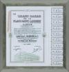 <span class='ref_item'>18 -</span> <span class="object_title">ACCIÓN DE LE GRAND BAZAR DE LA PLACE SAINT-LAMBERT S.A. FRANCIA, 1944.</span>   <p><span class="technique_material">Papel</span><br><span class="technical_description">Acción del Le Grand Bazar De La Place St Lambert en Bélgica, con el número 108795, firmado y fechado el 6 de octubre de 1944 en Francia. Cupones de dividendos en el margen derecho y la representación del Gran Bazar en la parte inferior.<br/>Enmarcado en madera plateada con cristal.<br/>Medidas con marco:</span><br><span class="ALTO_HCES1">37 </span><span class="ALTOUMED_HCES1">cm.</span>x<span class="ANCHO_HCES1">35 </span><span class="ANCHOUMED_HCES1">cm.</span></p>