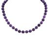 <span class='ref_item'>76 -</span> <span class="object_title">COLLAR DE AMATISTAS Y METAL DORADO</span>  <p><span class="technical_description">Collar realizado con cuentas de amatistas pulidas y calibradas en 10-10,70mm. Con broche y pasadores en metal dorado.<br/>Cierre: Langosta<br/>Longitud: 50cm</span><br>Peso: <span class="PESO_HCES1">60,30</span> <span class="PESOUMED_HCES1">gr.</span><br></p>