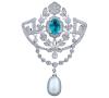 <span class='ref_item'>78 -</span> <span class="object_title">COLGANTE-BROCHE ESTILO ANTIGUO EN PLATA DE LEY, CIRCONITAS, PIEDRA AZUL Y PERLA DE IMITACIÓN</span>  <p><span class="technical_description">Colgante-broche realizado en plata de ley, con contraste. De estilo clásico, con motivos florales y vegetales, cuajado de circonitas en tallas brillante y perilla, engastadas en chatón y en grano. Con detalle de piedra azul central en talla oval, engastada en garras, y pendentif de perla de imitación en forma de gota. Incluye asa para ser utilizado como colgante.<br/>Cierre broche: Aguja con cierre de seguridad  <br/>Medidas: 4,5 x 3 cm</span><br>Peso: <span class="PESO_HCES1">7,50</span> <span class="PESOUMED_HCES1">gr.</span><br></p>