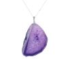 <span class='ref_item'>17 -</span> <span class="object_title">COLGANTE CON CORTE DE ÁGATA Y CADENA DE PLATA DE LEY</span>  <p><span class="technical_description">Gran colgante con corte de ágata en tonos violetas. Cadena en plata de ley, con contraste y eslabón tipo veneciano.<br/>Cierre: Reasa<br/>Longitud de la cadena: 50cm<br/>Medidas Colgante: 8 x 5cm</span><br>Peso: <span class="PESO_HCES1">44,70</span> <span class="PESOUMED_HCES1">gr.</span><br></p>
